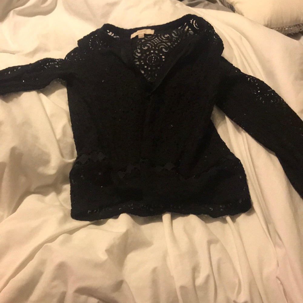Black lace long sleeve